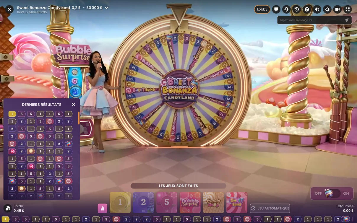 Utilisation du Tracker Sweet Bonanza Candyland
