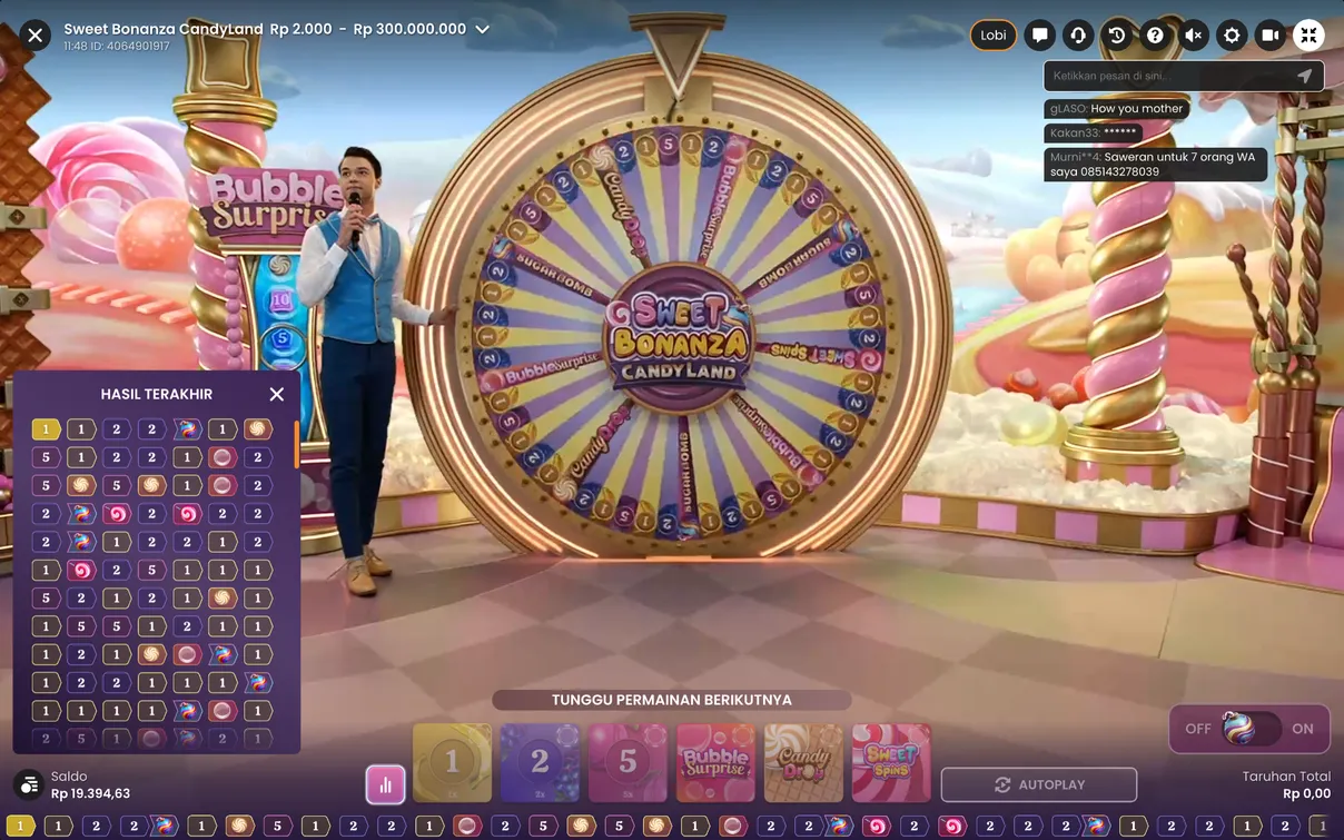 Menggunakan Tracker Sweet Bonanza Candyland