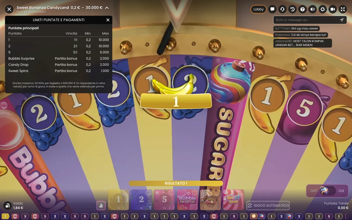 Regole di Sweet Bonanza Candyland