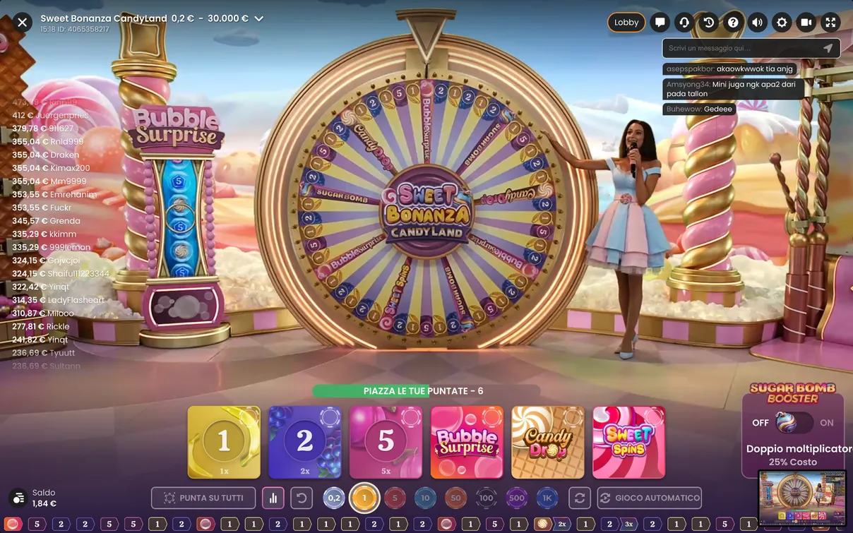Caratteristiche Bonus in Sweet Bonanza Candyland