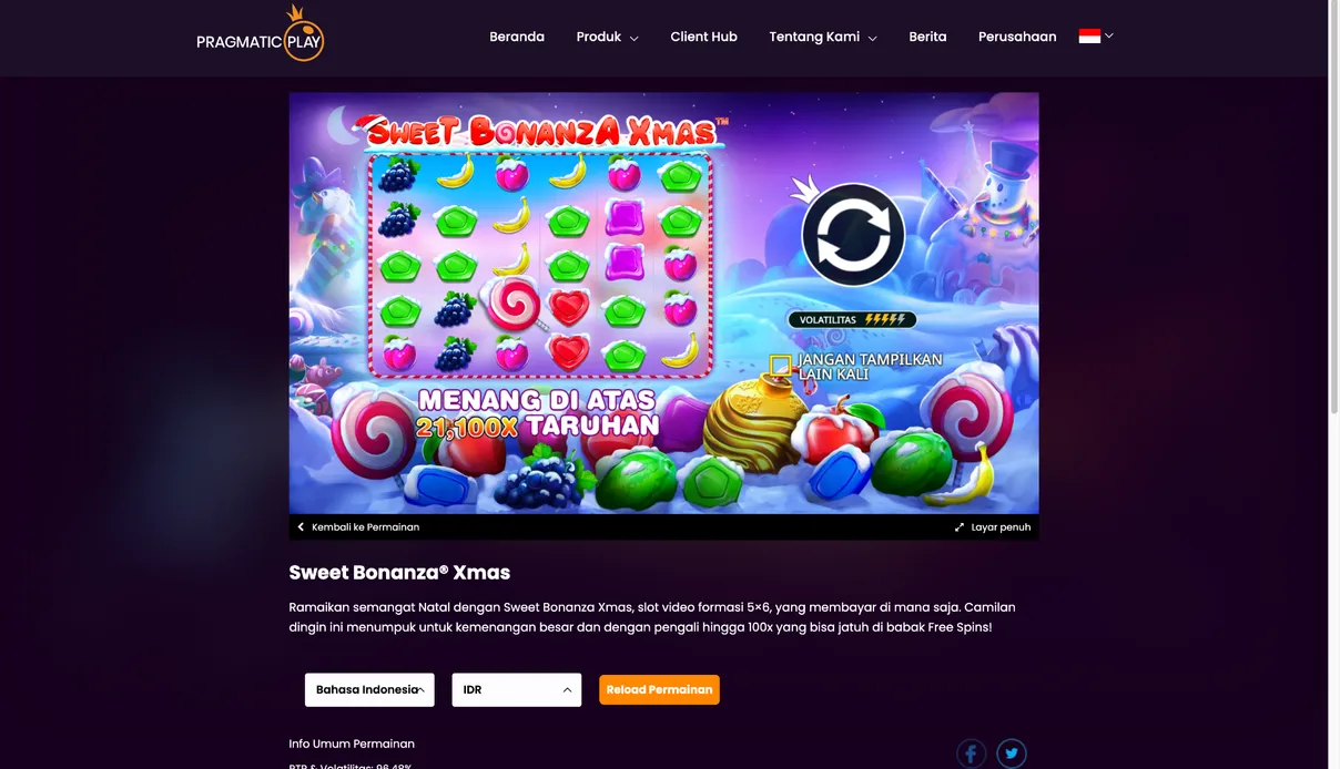 Versi Demo Sweet Bonanza Xmas